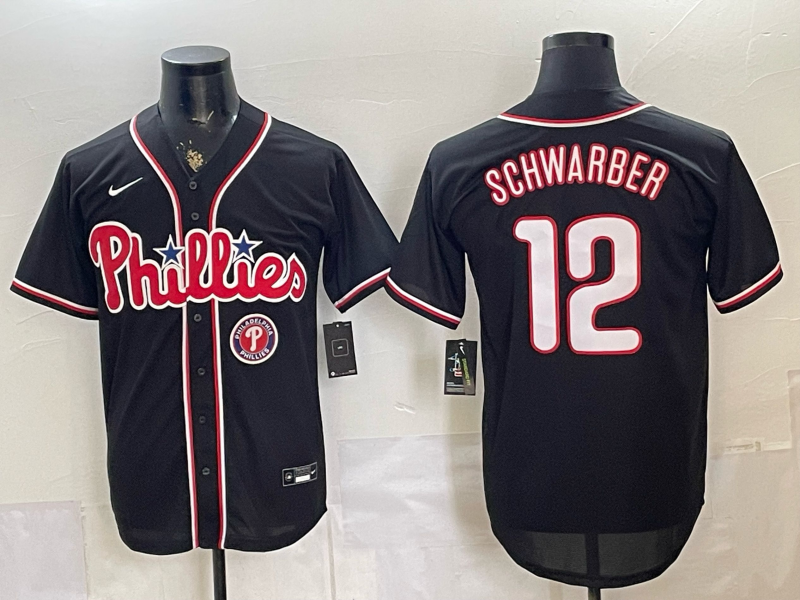 Men 2026 Philadelphia Phillies #12 Schwarber black Game Nike MLB Jersey 0527001->philadelphia phillies->MLB Jersey